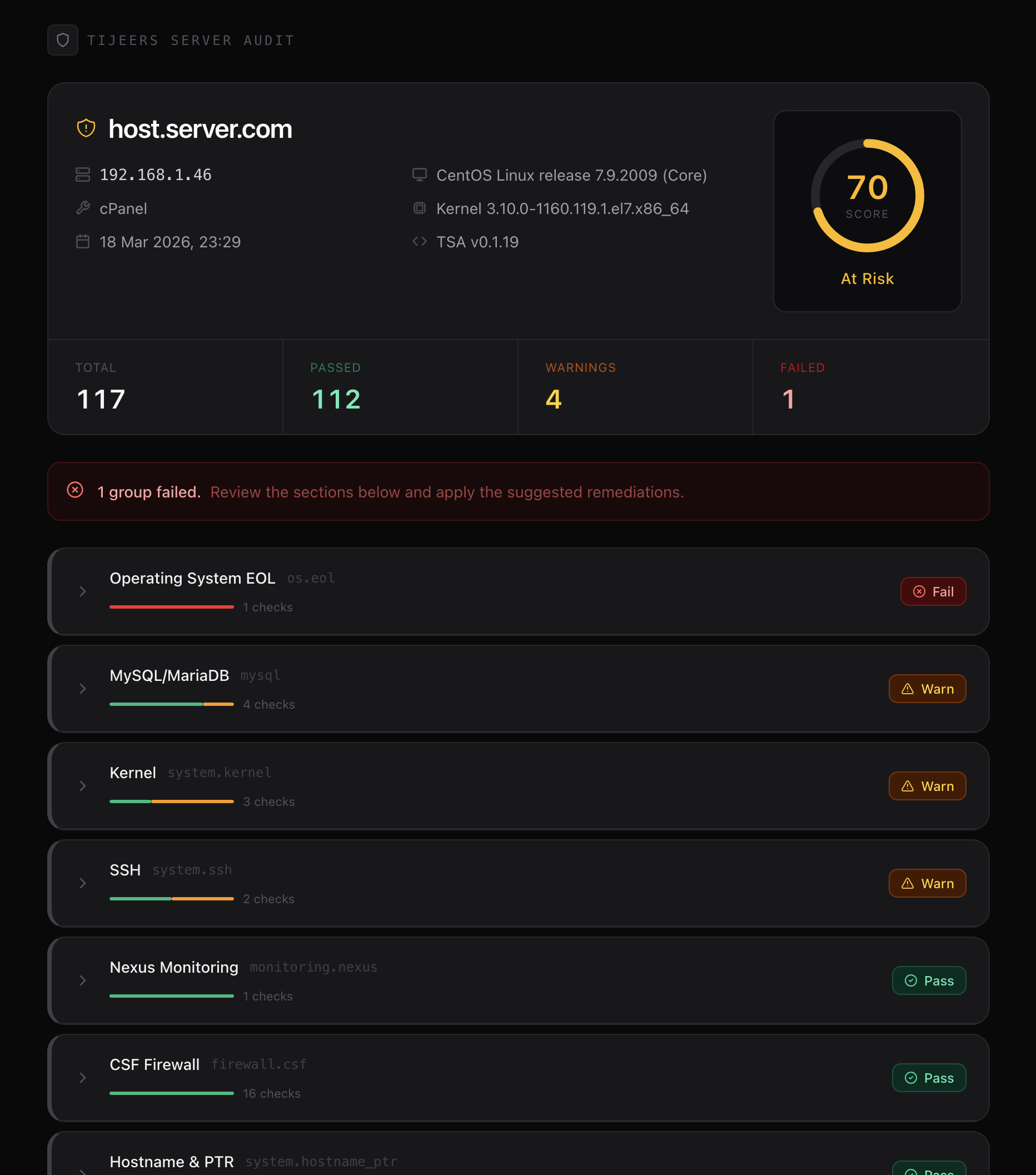 Tijeers Security Audit Report Screenshot